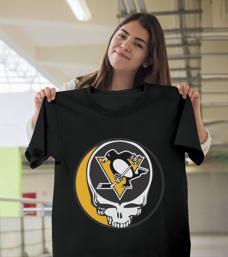 Pittsburgh Penguins and Grateful Dead Logo Mashup for Fans T-Shirt