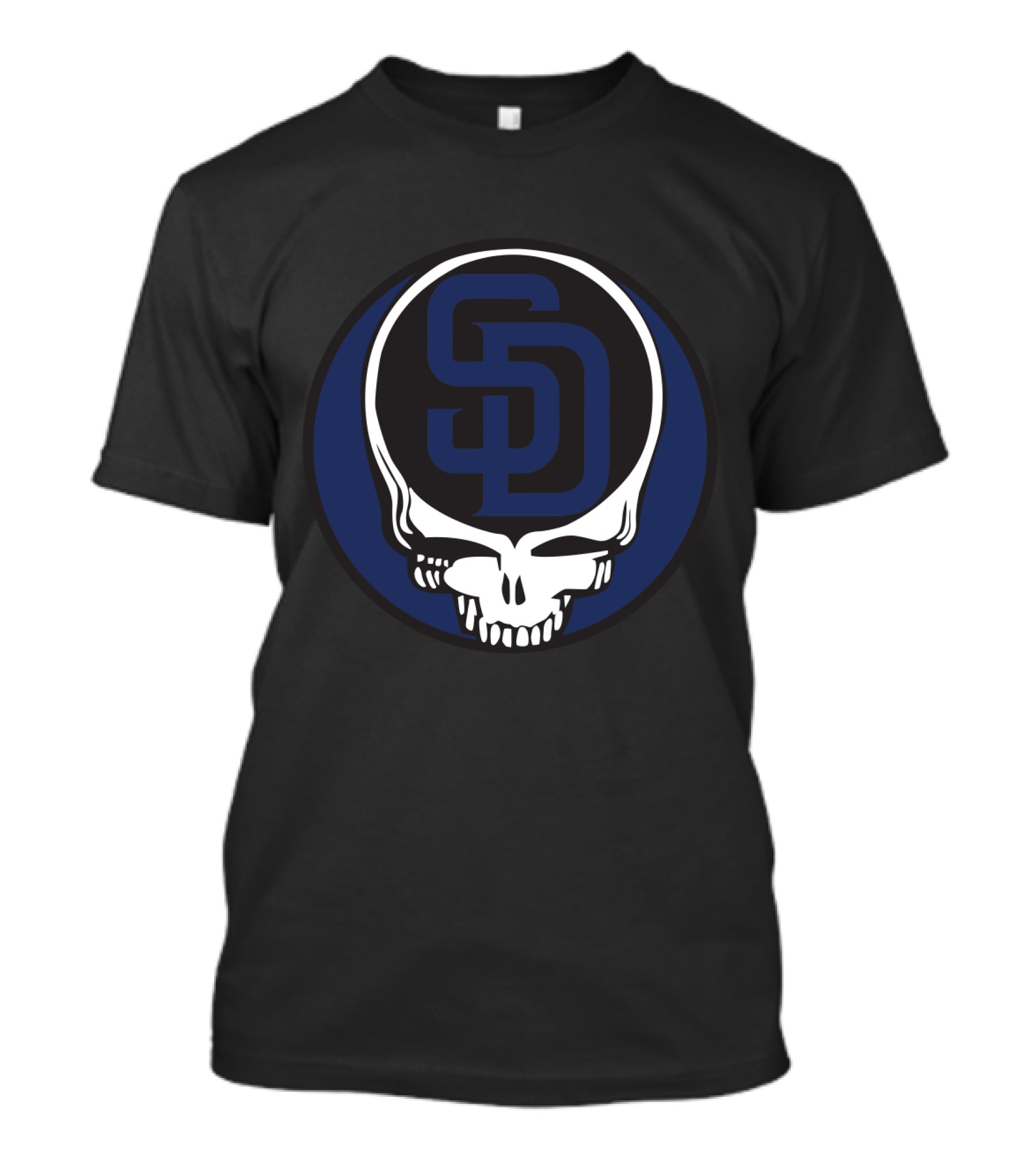 Grateful Dead San Diego Padres Fans Skull Logo Fusion T-Shirt