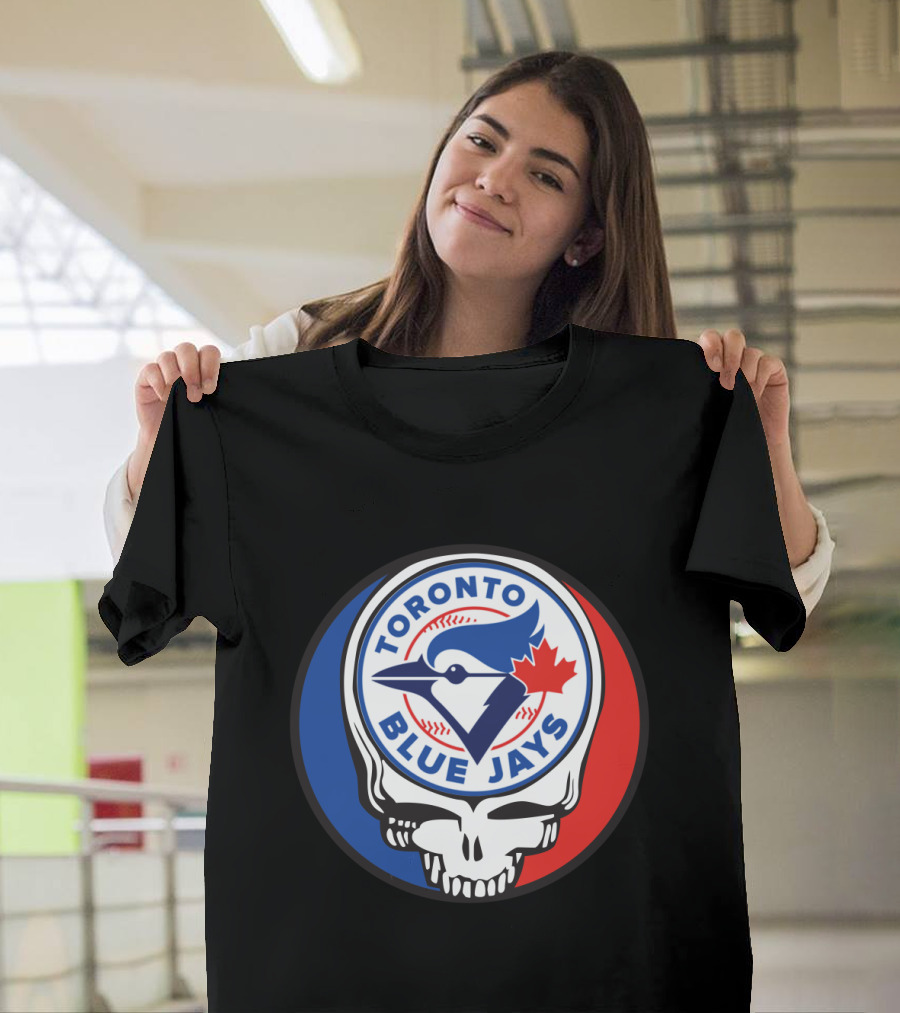 Toronto Blue Jays Grateful Dead Fan Logo Fusion T-Shirt