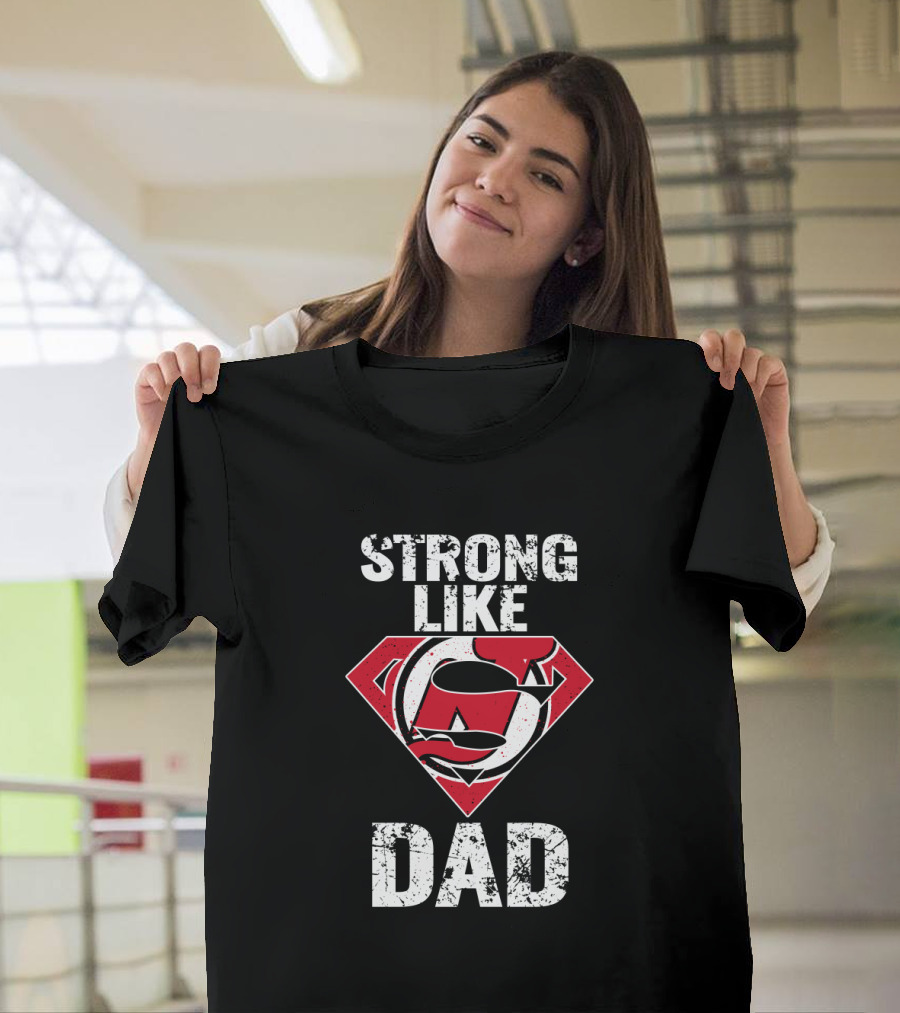 Strong Like Dad New Jersey Devils Superman T-Shirt