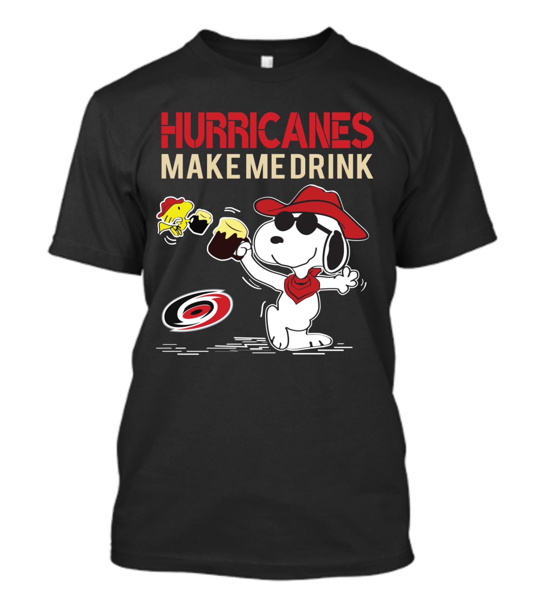 Snoopy Hurricanes Make Me Drink Carolina Hurricanes Fan Favorite T-Shirt