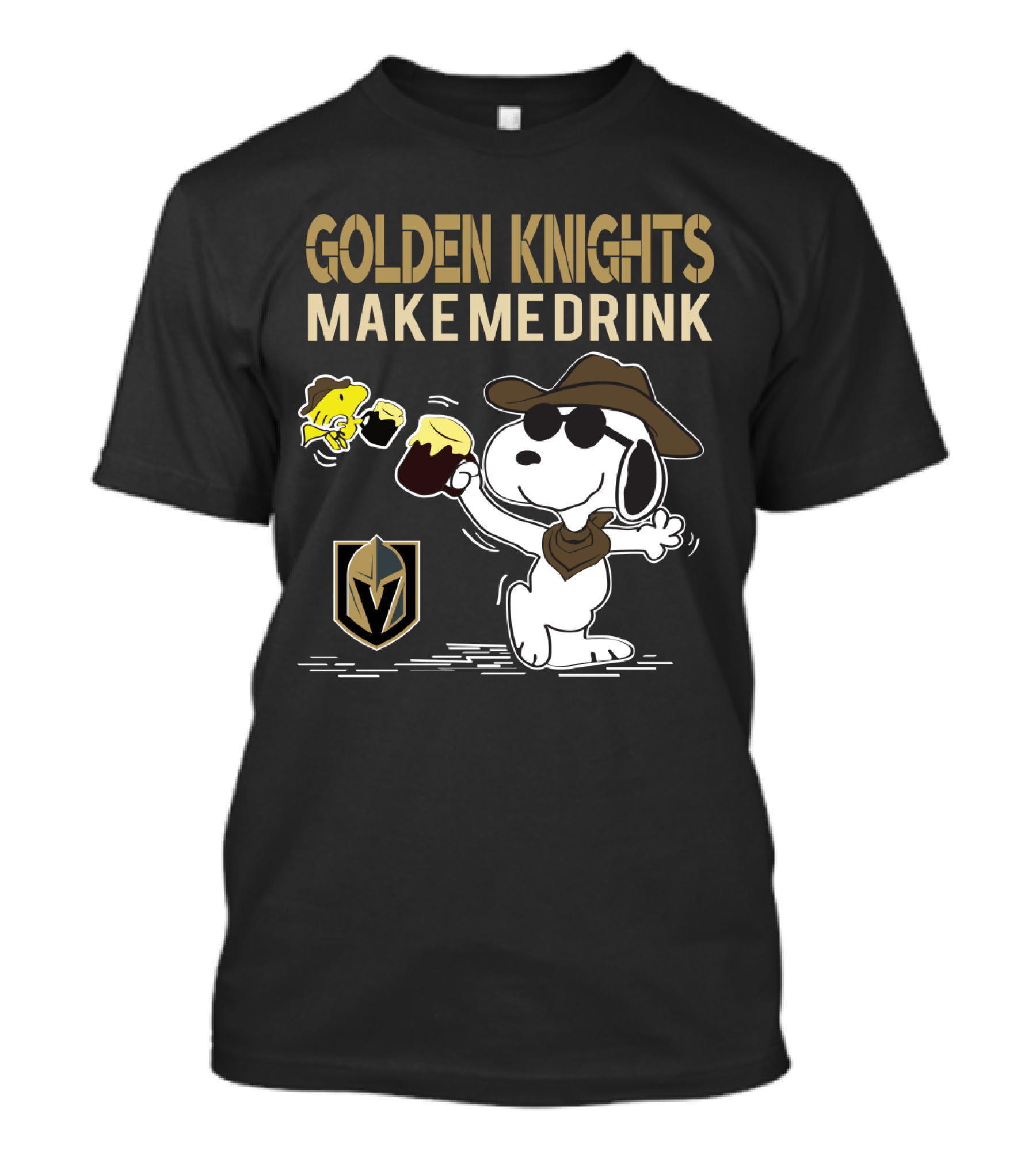 Snoopy Golden Knights Make Me Drink Vegas Fans Peanuts Beer Mug Fashion T-Shirt