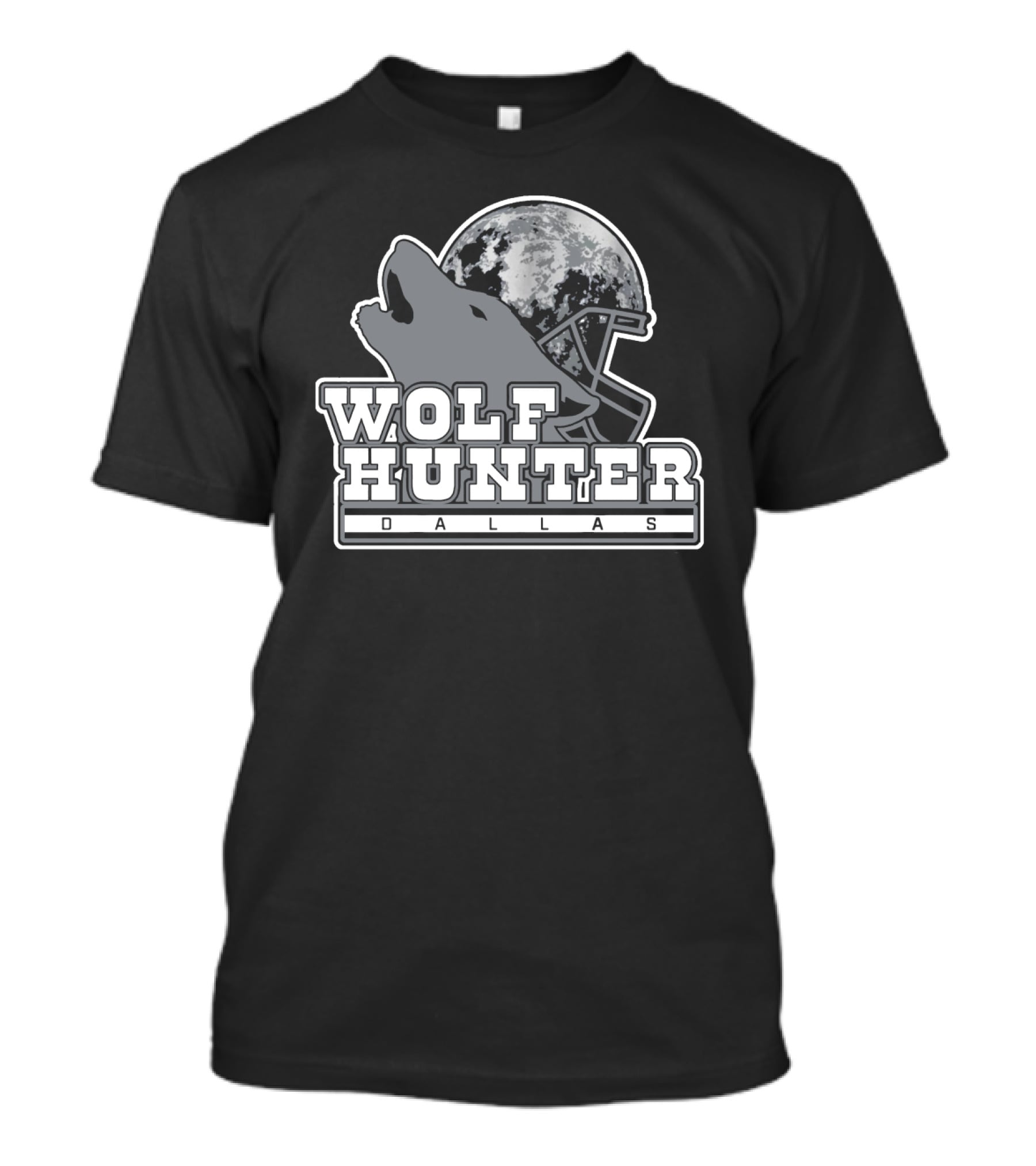 Dallas Wolf Hunter Full Moon Football Howl T-Shirt