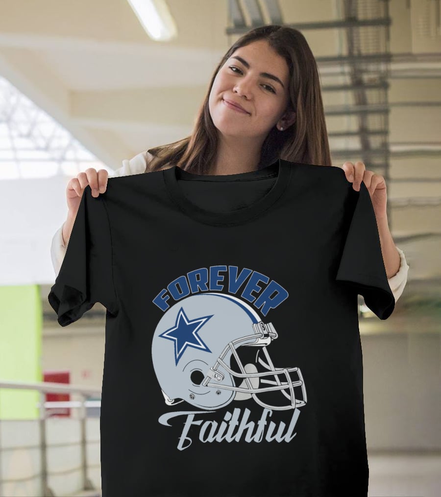 Forever Faithful Dallas Cowboy Helmet Star T-Shirt