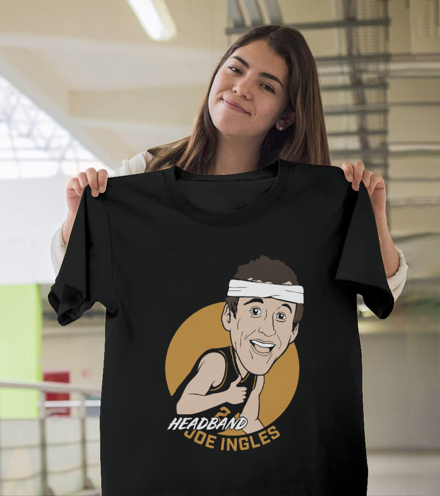 Headband Joe Ingles Cartoon Character With Headband And Thumbs Up Basketball Reference T-Shirt