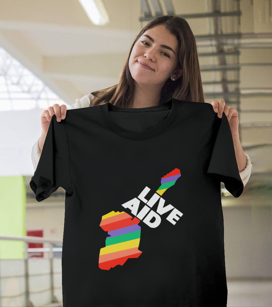 Live Aid 1985 Rainbow Africa Symbol T-Shirt