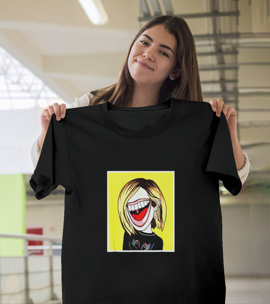 Gabbie Hanna Monster Meme Cartoon Style Yellow Background T-Shirt
