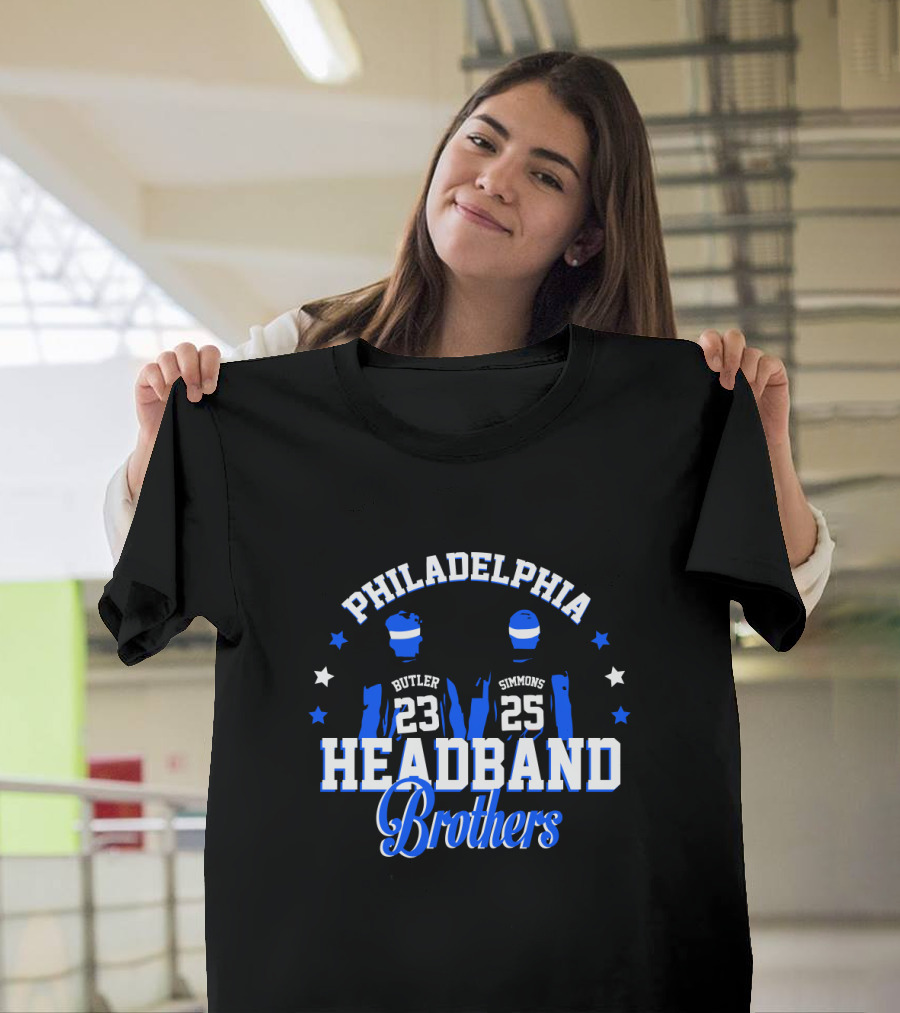 Philadelphia Butler Simmons 23 25 Headband Brothers T-Shirt