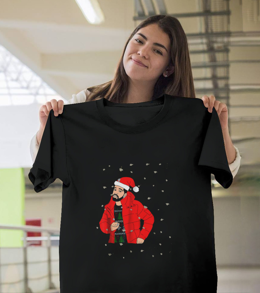 Santa Do You Love Me Festive Red Jacket and Bearded Santa Hat Holiday T-Shirt
