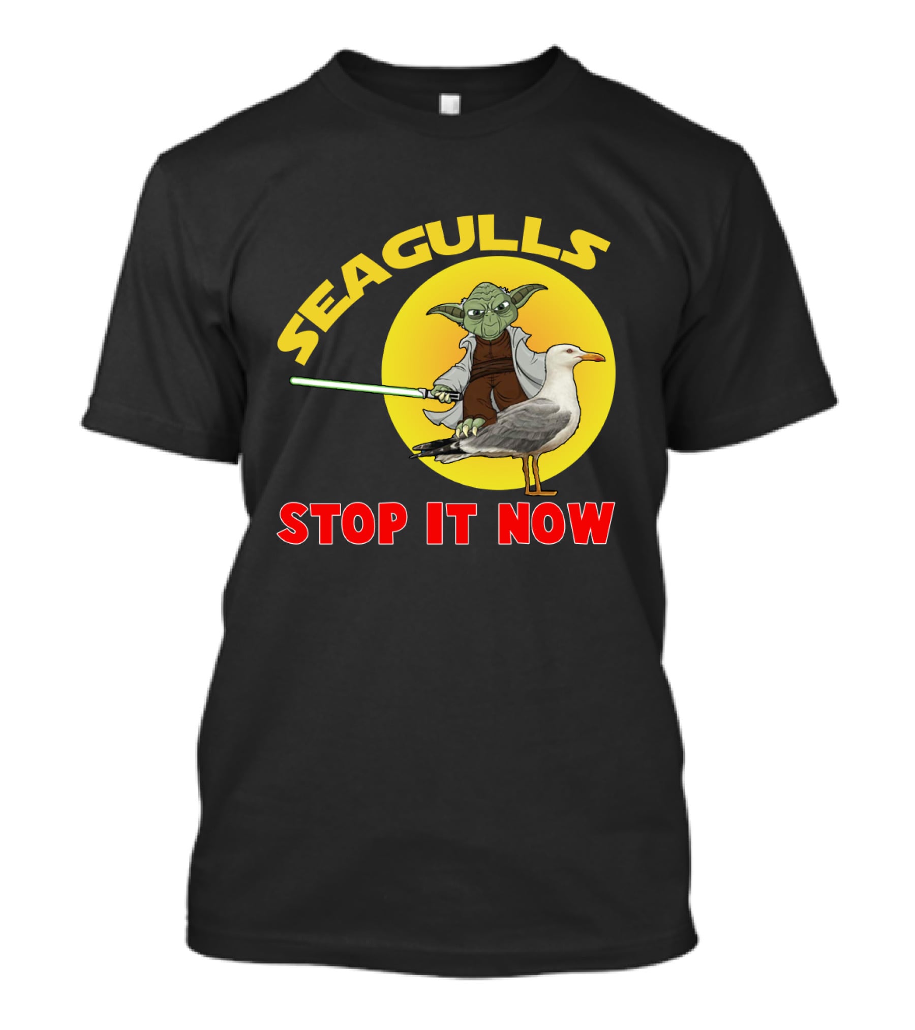 Seagulls Stop It Now Yoda Star Wars T-Shirt