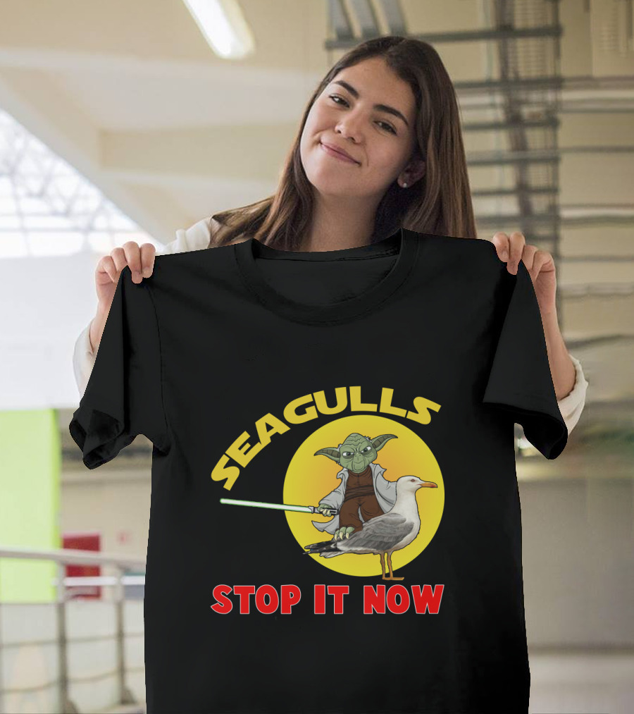 Seagulls Stop It Now Yoda Star Wars T-Shirt
