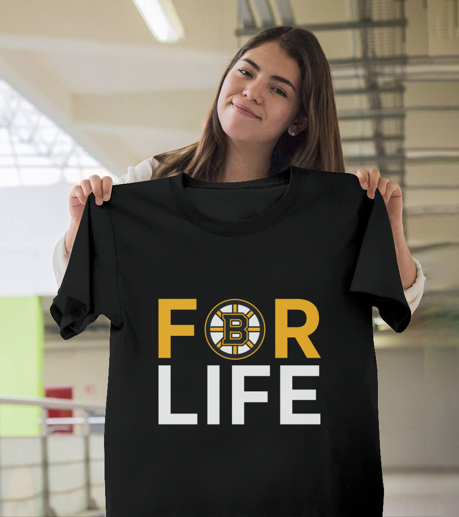 Boston Bruins 'For Life' Fan Loyalty Emblem T-Shirt