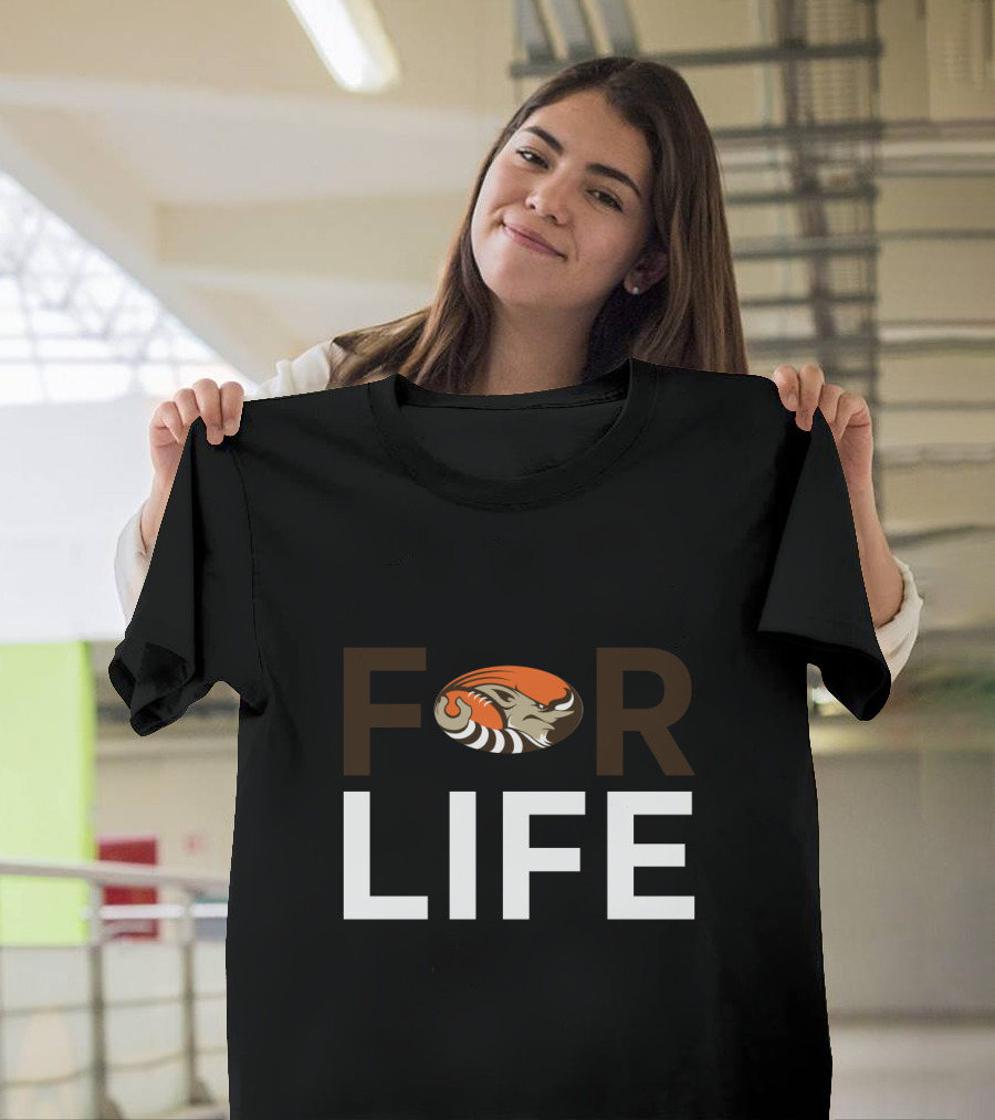 For Life For Cleveland Browns Fans Tiger Football Helmet T-Shirt