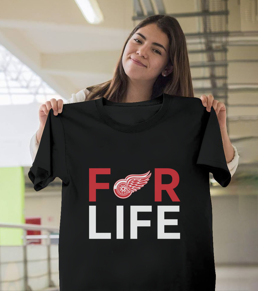 Detroit Red Wings Fans For Life Winged Wheel T-Shirt
