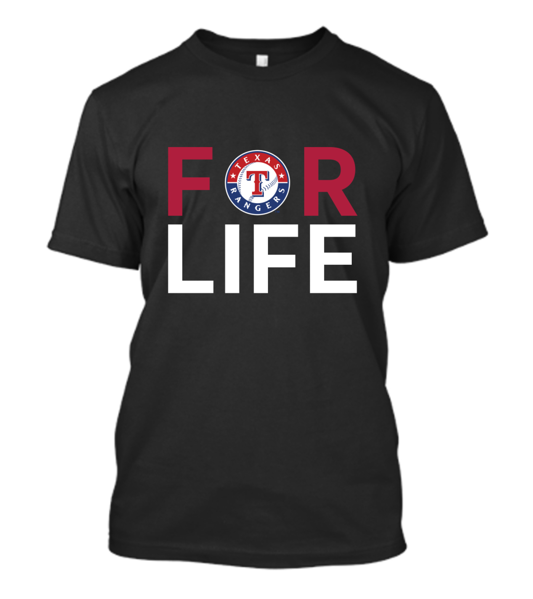 Texas Rangers For Life Fans Loyalty Emblem T-Shirt