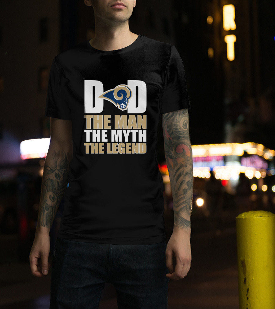 Los Angeles Rams Dad The Man The Myth The Legend Father's Day T-Shirt