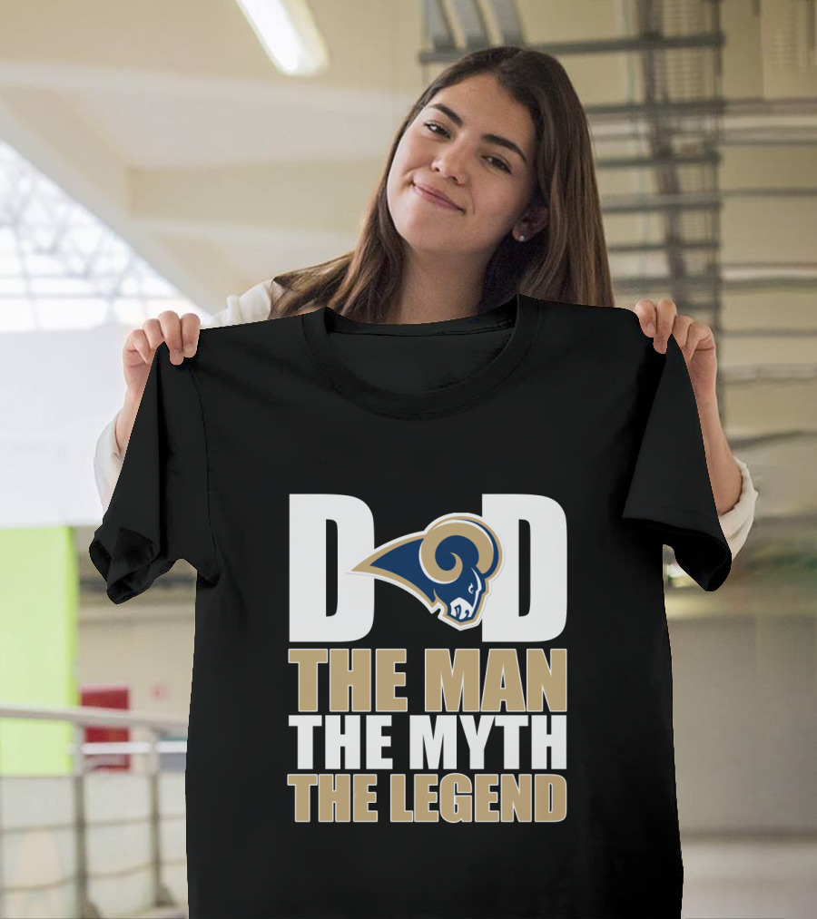 Los Angeles Rams Dad The Man The Myth The Legend Father's Day T-Shirt