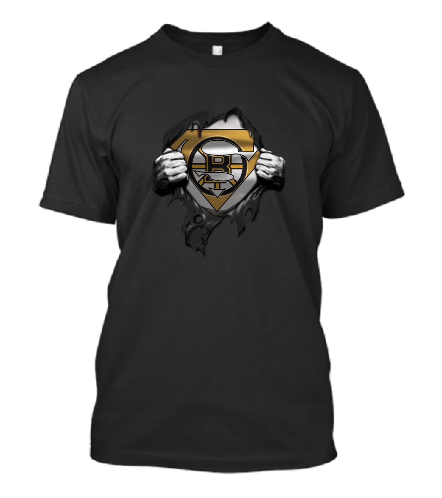 Boston Bruins Superman Symbol Mashup Fans T-Shirt