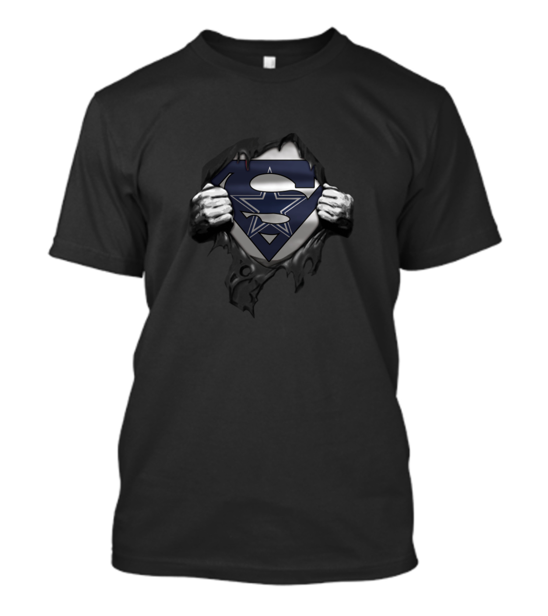 Dallas Cowboys Superman Logo Fans Heroic Fusion T-Shirt