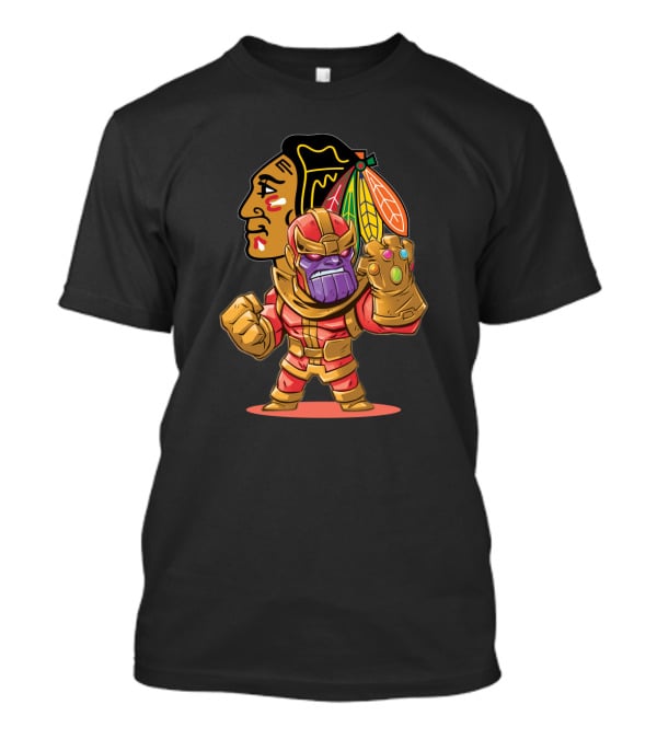 Thanos In Chicago Blackhawks Uniform With Infinity Gauntlet T-Shirt