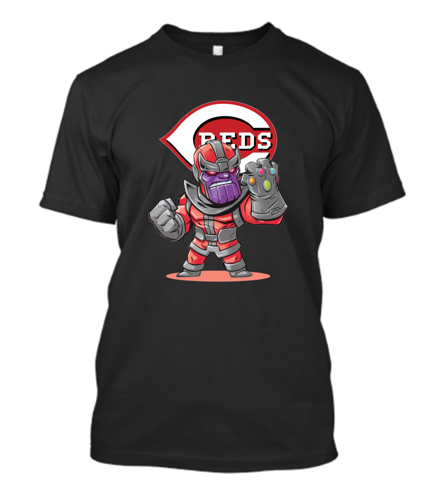 Cincinnati Reds Fans Thanos Mashup With Infinity Gauntlet And Baseball T-Shirt