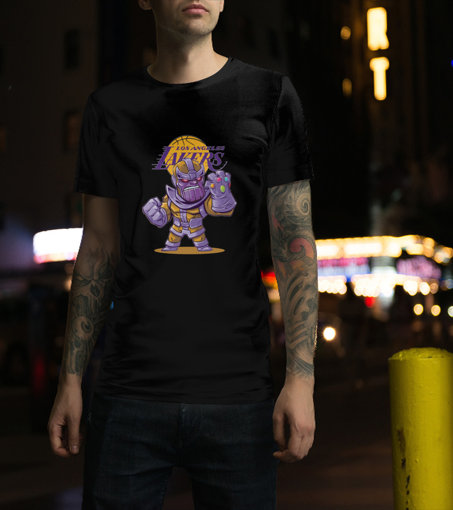 Thanos Los Angeles Lakers Basketball Fan Crossover T-Shirt