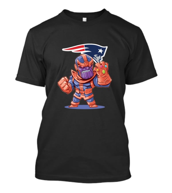 Thanos And New England Patriots Mashup Fan Crossover T-Shirt