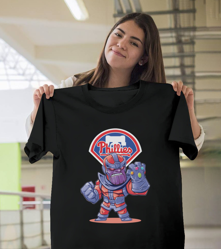 Thanos Dressed In Philadelphia Phillies Colors With MLB T-Shirt