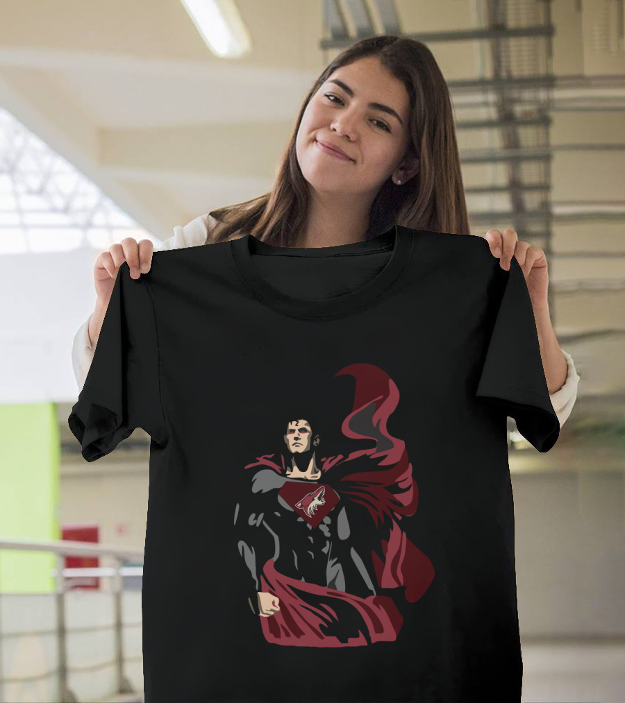 Superman Arizona Coyotes NHL Logo Mashup T-Shirt