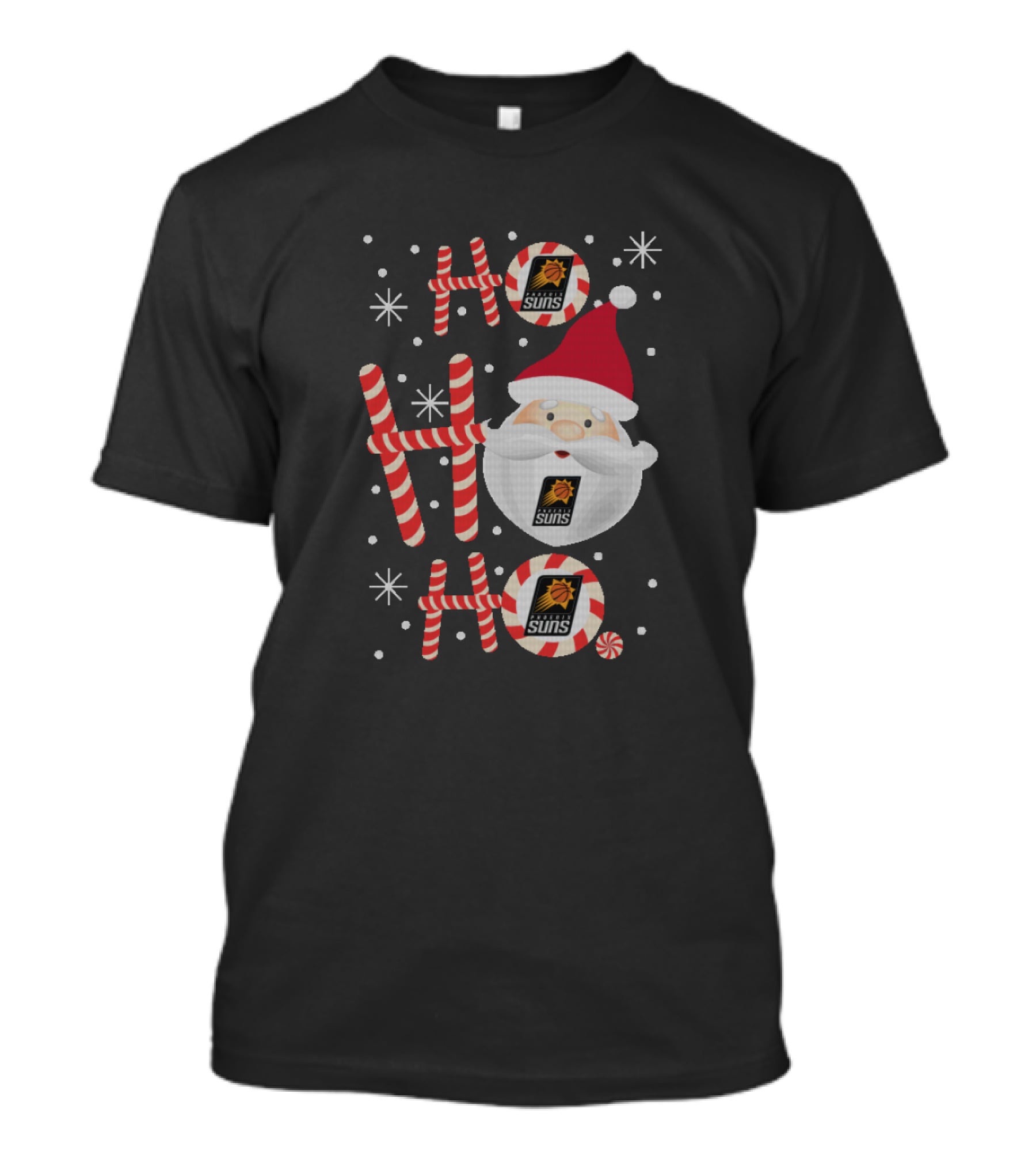 Ho Ho Ho Xmas Phoenix Suns Fans Santa Candy Canes T-Shirt