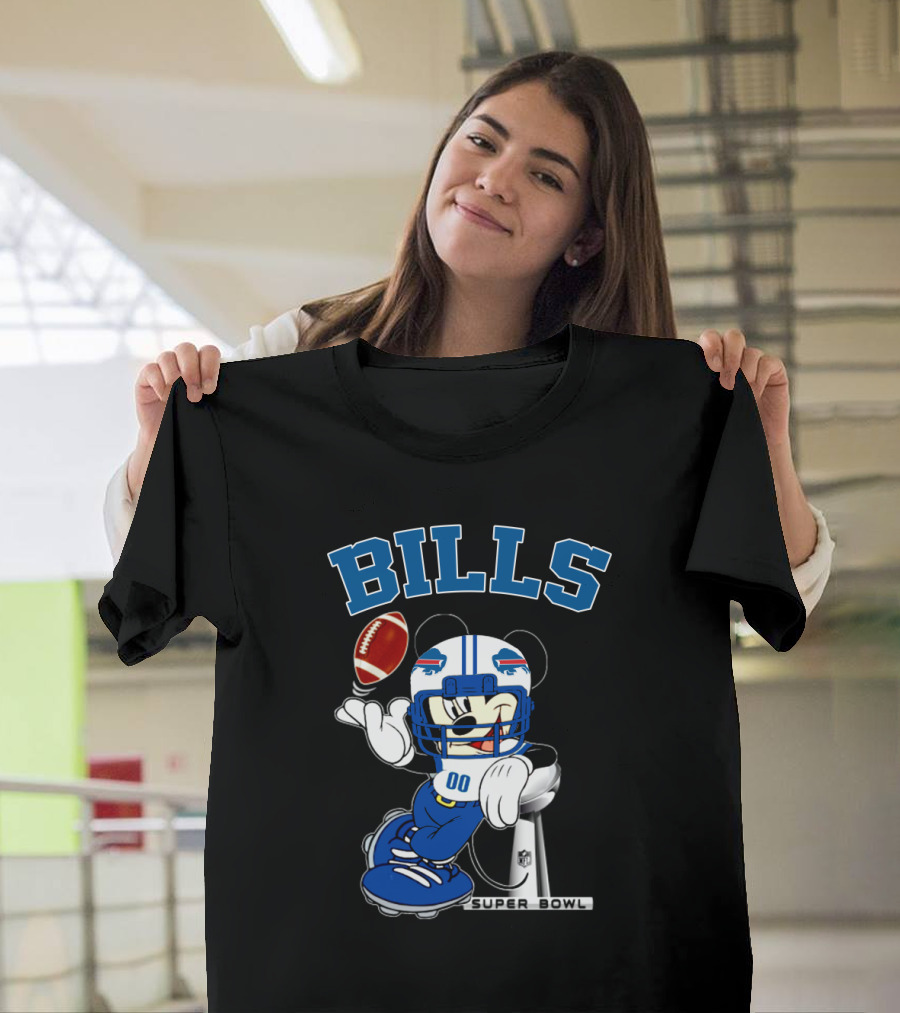 Buffalo Bills Mickey Football Super Bowl Nfl T-Shirt