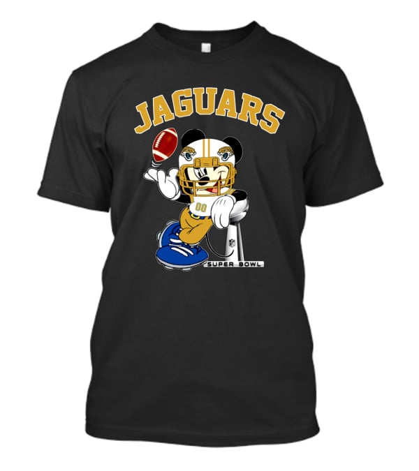 Jaguars Mickey Mouse Nfl Super Bowl Football T-Shirt