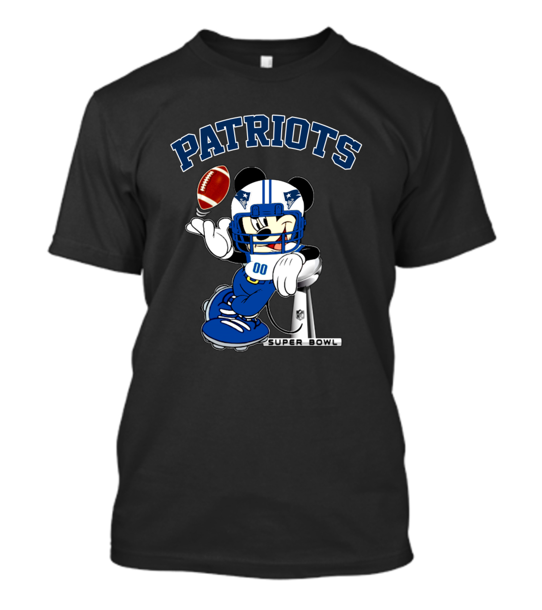 Patriots Mickey Nfl Super Bowl Football T-Shirt