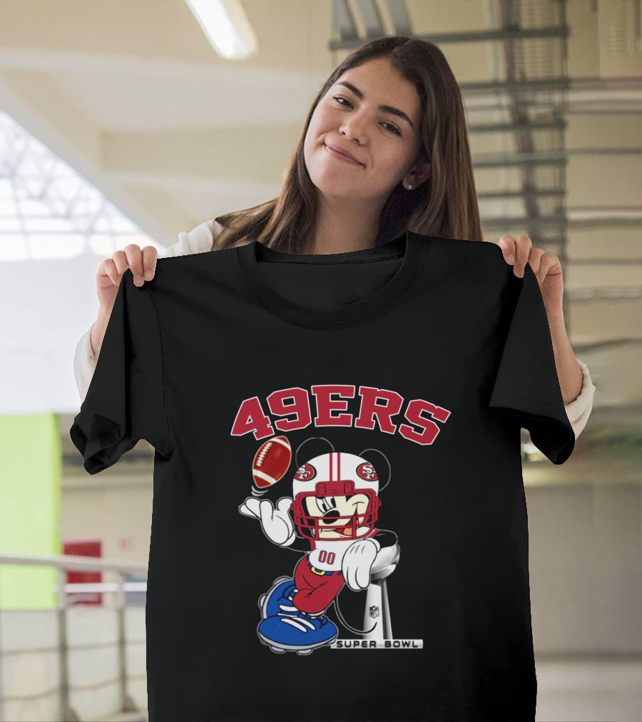 49ers Mickey Nfl Super Bowl Football T-Shirt