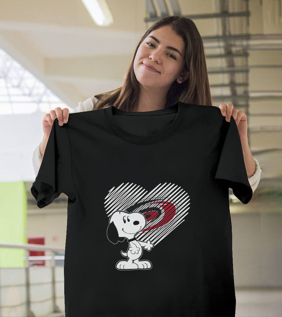 Snoopy Heart Carolina Hurricanes T-Shirt