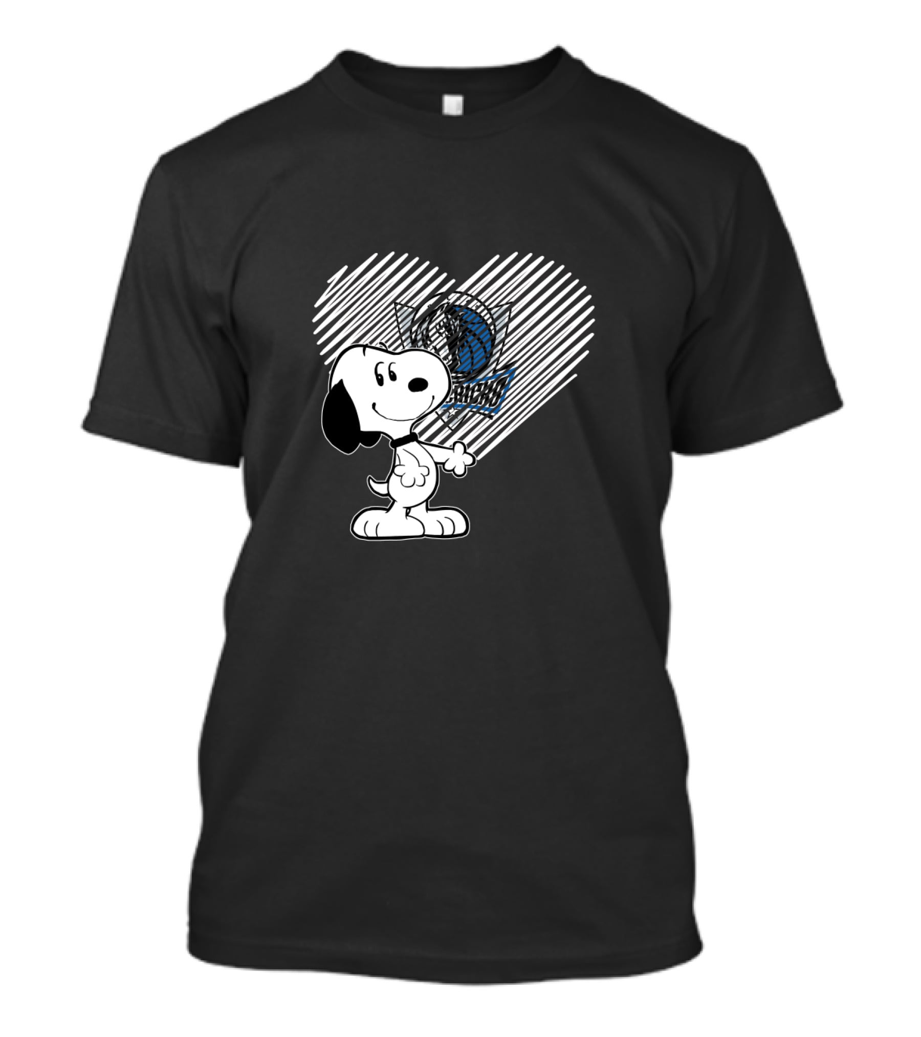 Snoopy Heart Dallas Mavericks Basketball Fans T-Shirt