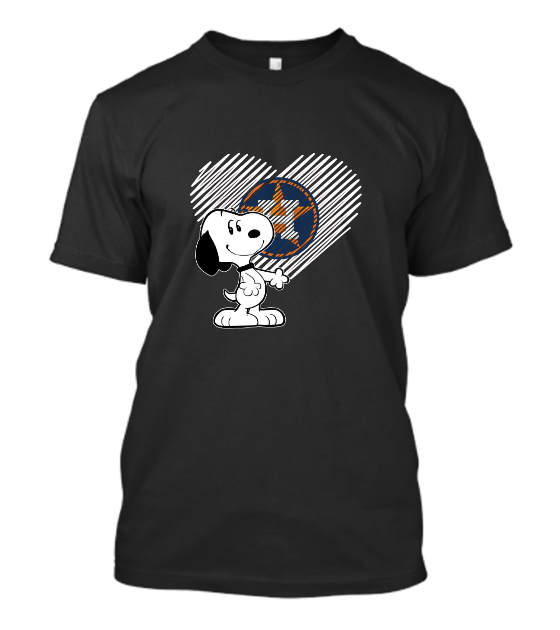 Snoopy Heart With Houston Astros Star T-Shirt