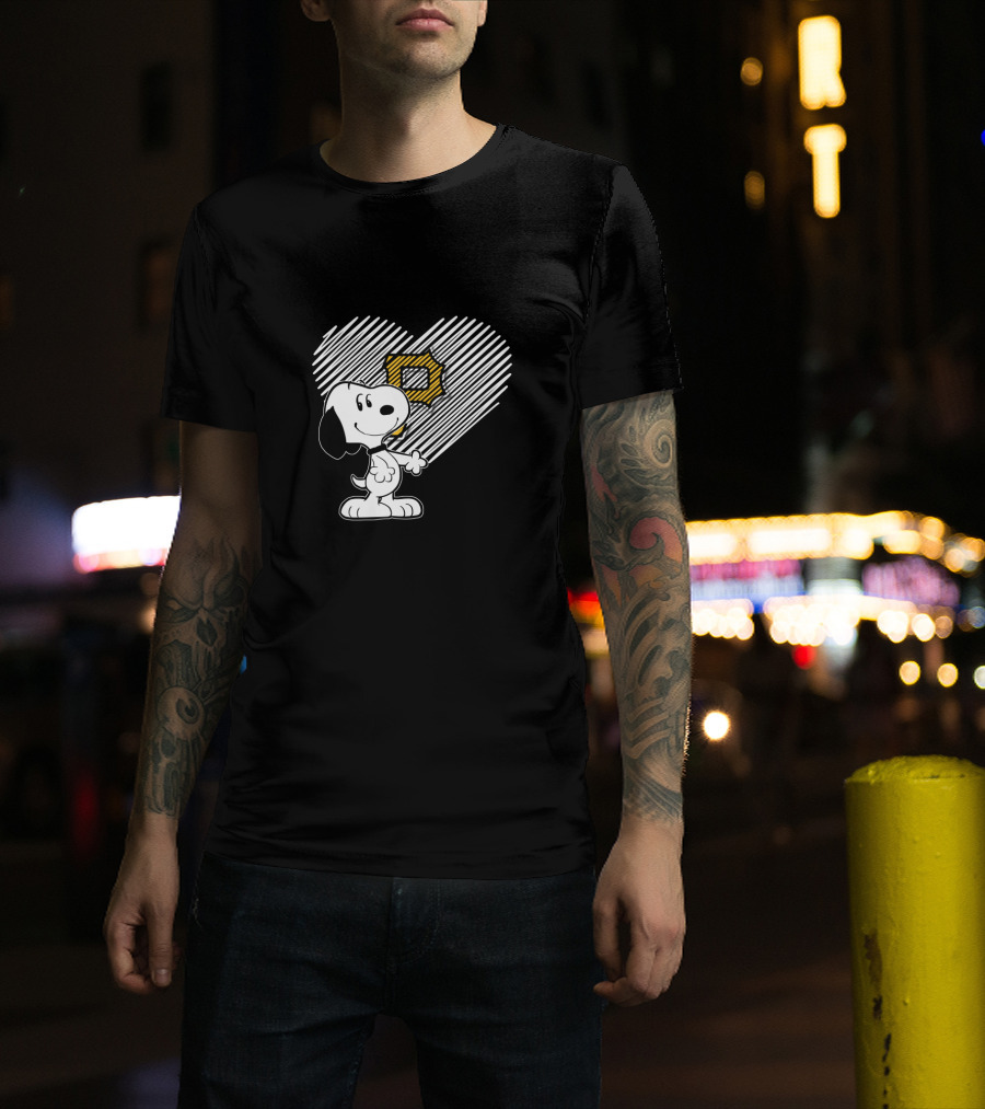 Snoopy Heart Pittsburgh Pirates T-Shirt
