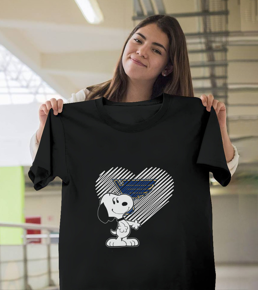 Snoopy Heart with St. Louis Blues T-Shirt