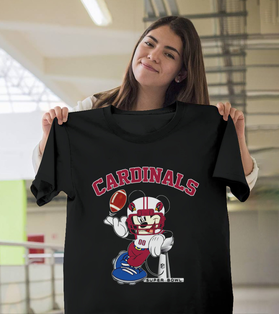 Cardinals Super Bowl Mickey Nfl Football T-Shirt