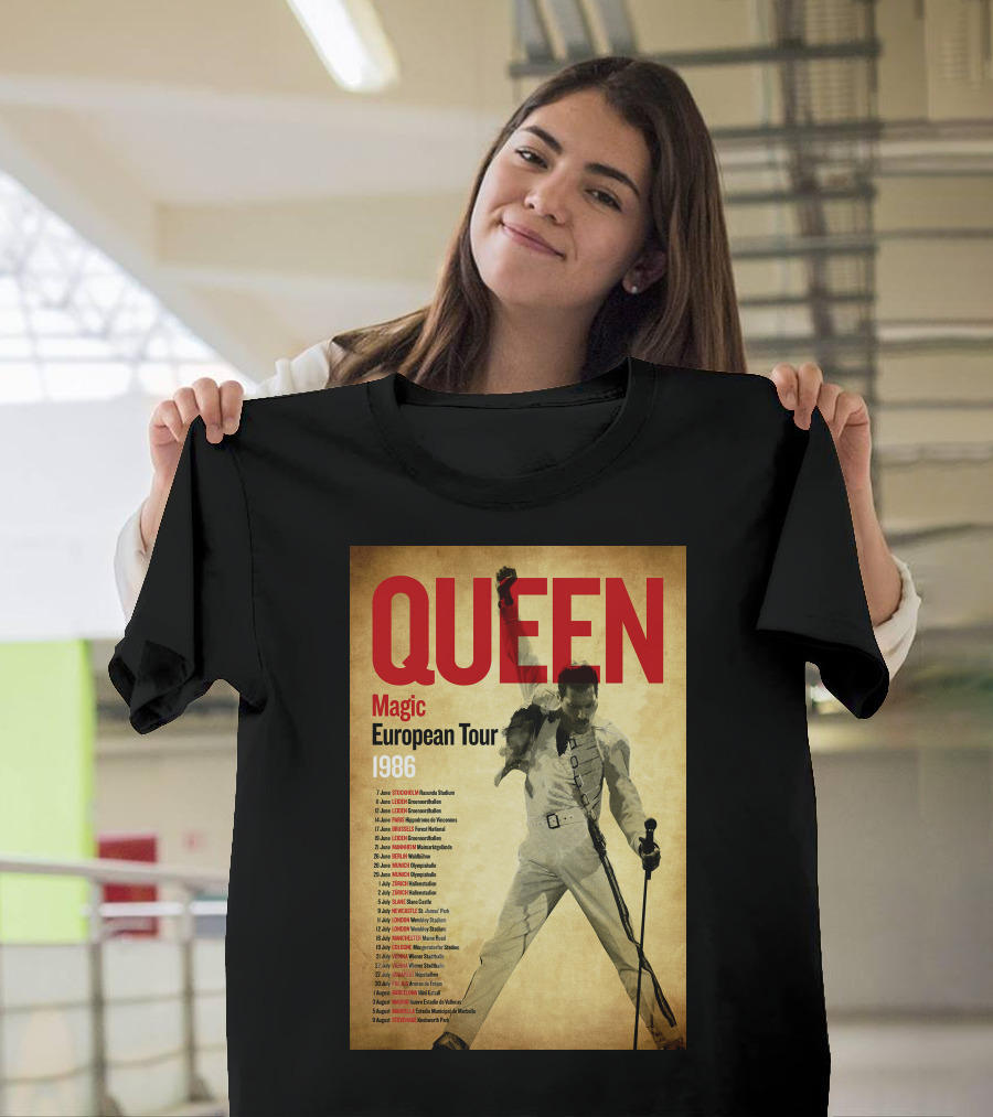 Queen Magic European Tour 1986 Freddie Mercury T-Shirt