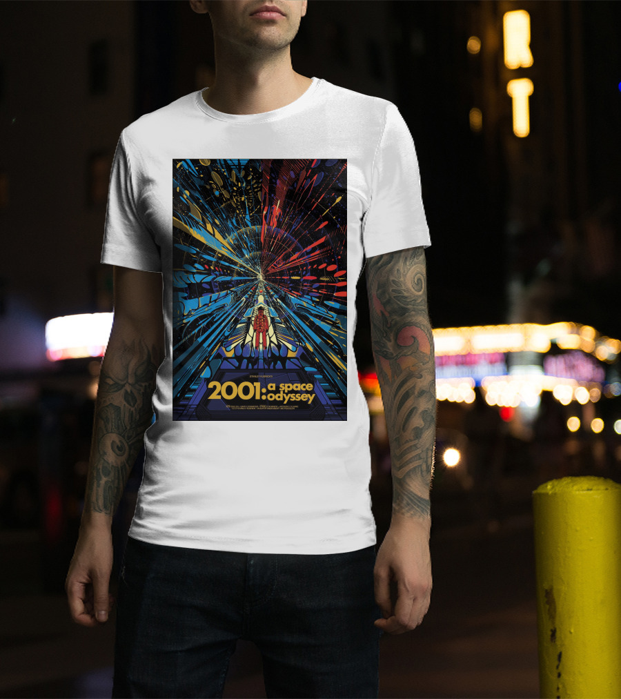 2001: A Space Odyssey Sci-Fi Psychedelic Explosion Astronaut Journey T-Shirt
