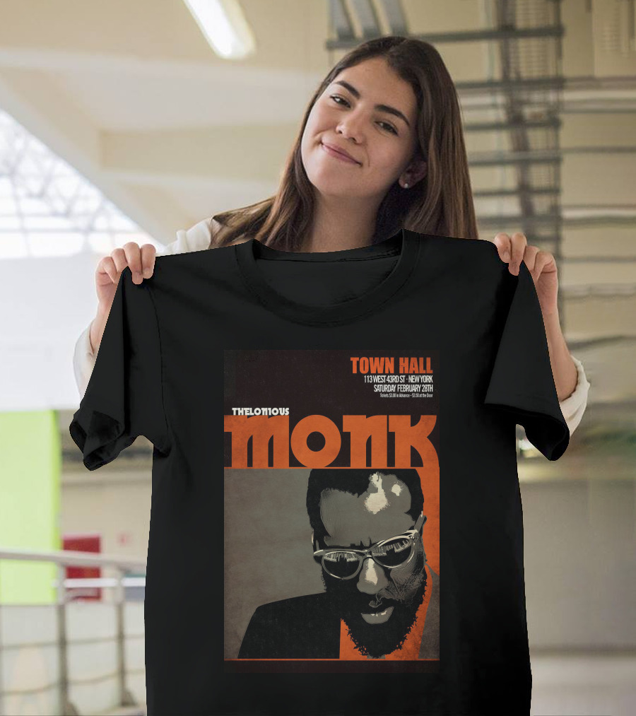 Thelonious Monk Town Hall New York February Concert T-Shirt