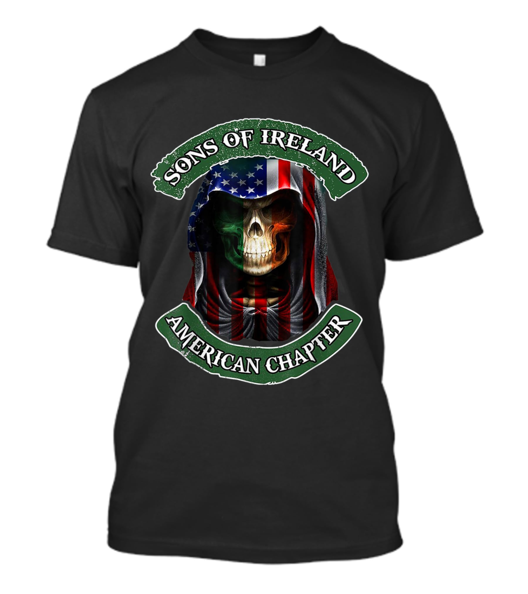 Sons Of Ireland Skull Hood American Chapter T-Shirt
