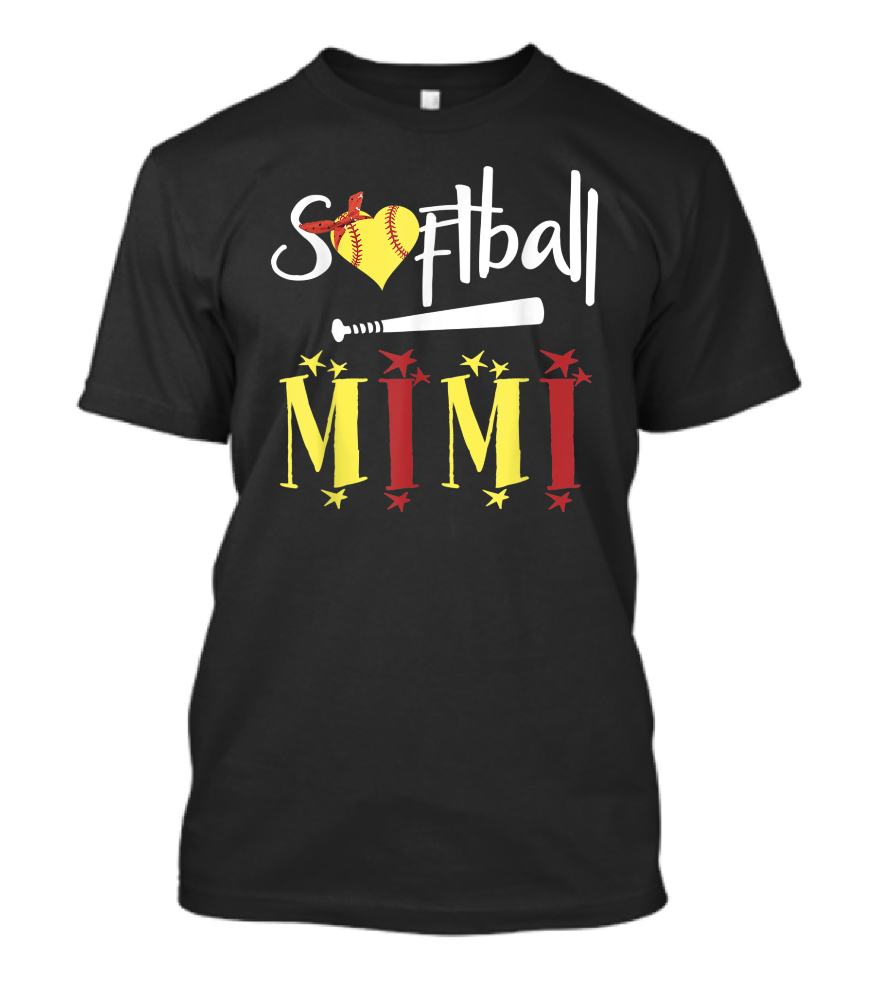 Softball Heart Bat Mimi Gift T-Shirt