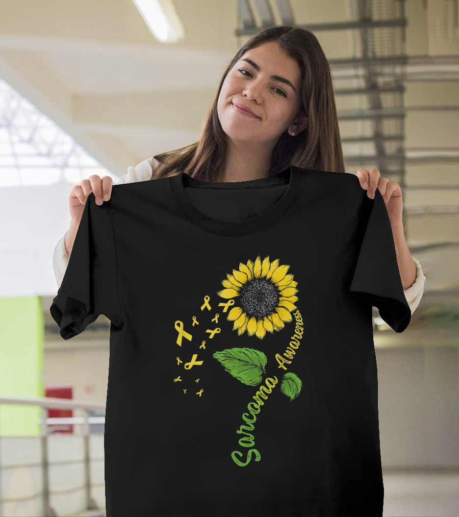 Sarcoma Cancer Awareness Survivor Flower Warrior T-Shirt