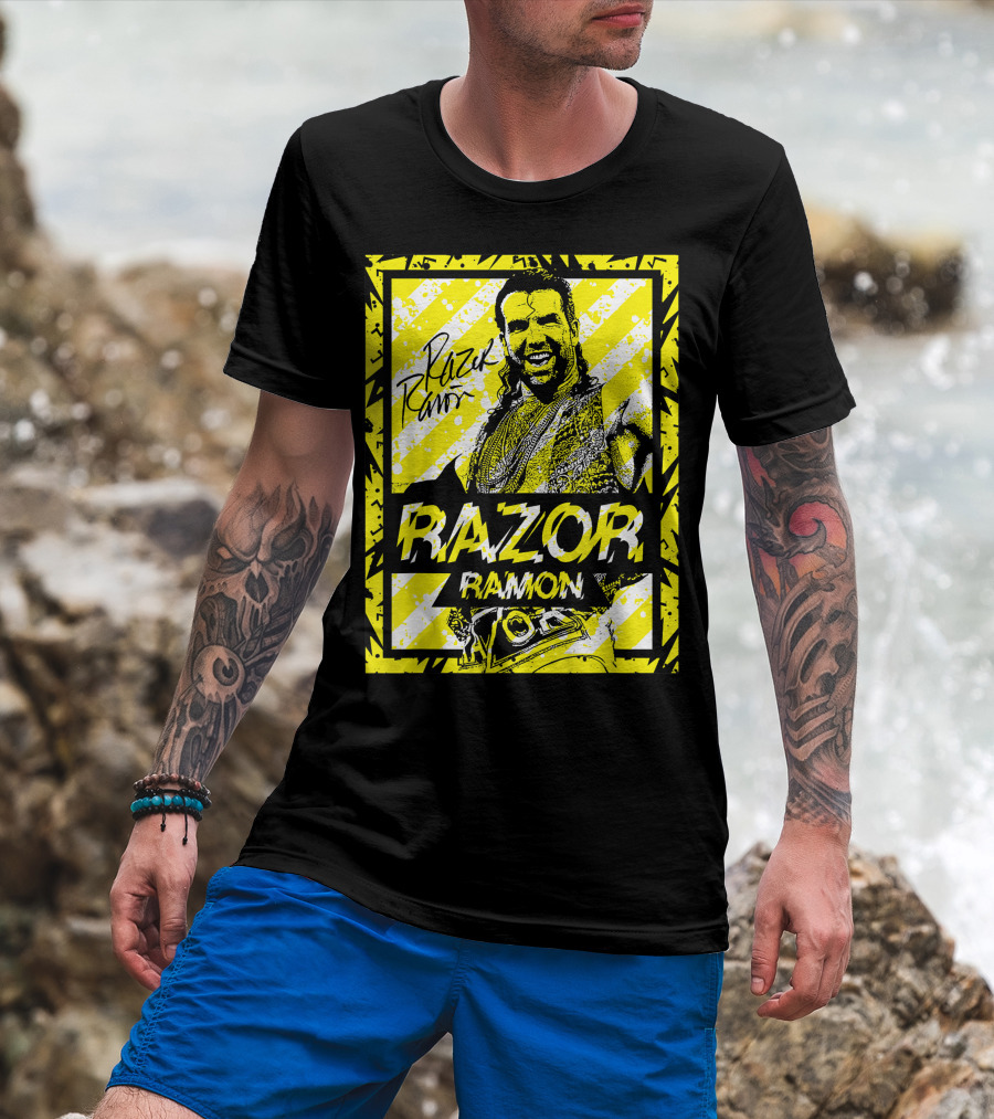 Razor Ramon Signature Yellow Stripes T-Shirt