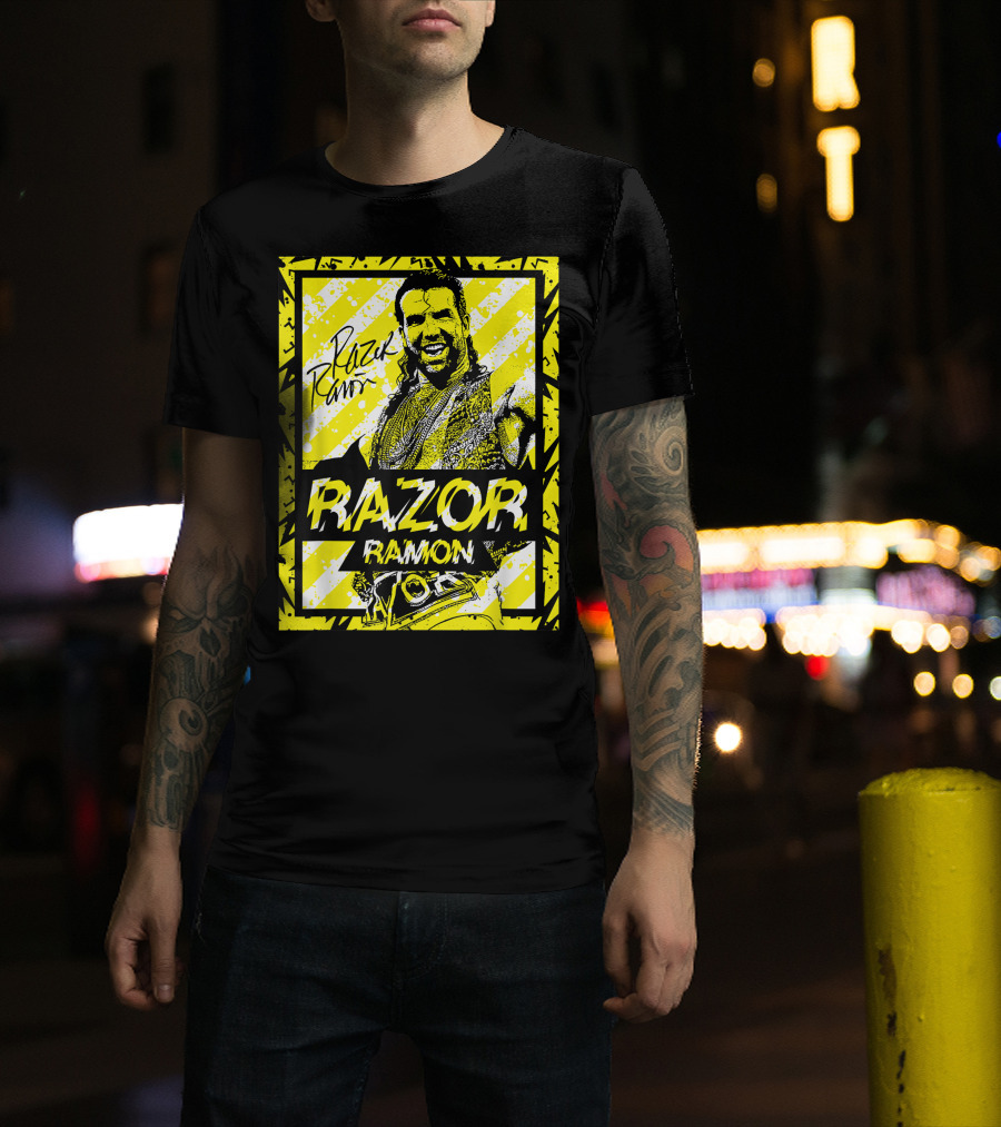Razor Ramon Signature Yellow Stripes T-Shirt