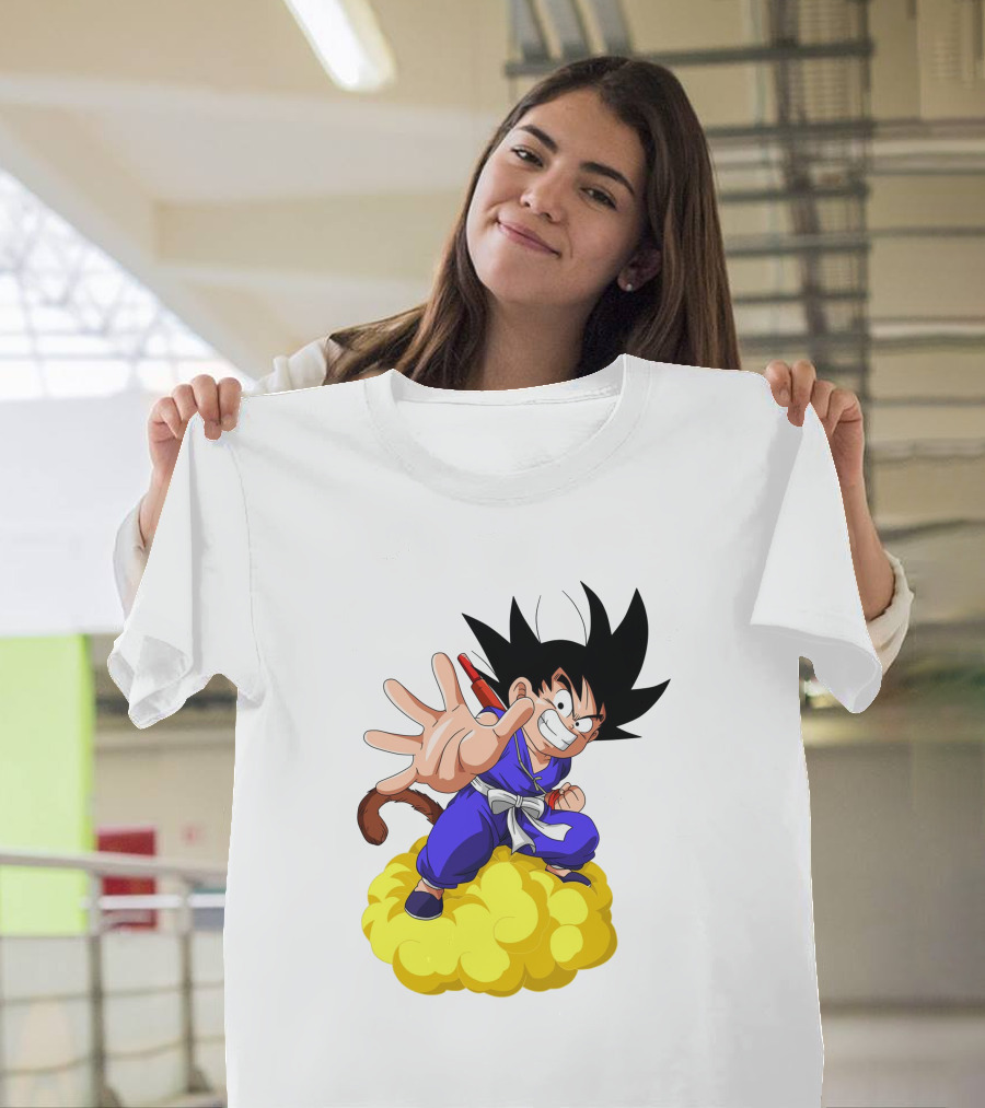 Goku Kid Riding Flying Nimbus Dragon Ball Classic Image T-Shirt