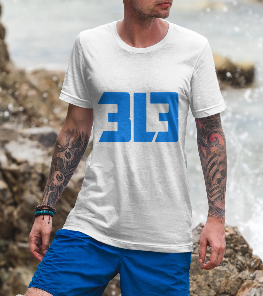 Detroit Lions 313 Bold Blue T-Shirt